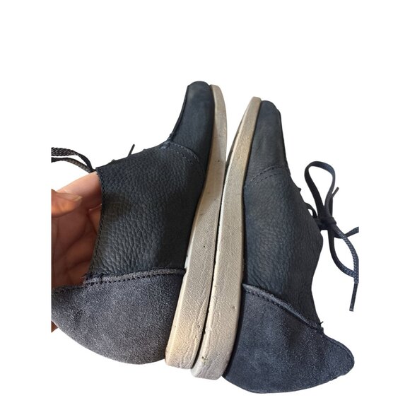 Clarks Wallabee Blue Leather Suede Lace-Up Shoes Mens Size 8.5 Casual Comfortabl - Picture 6 of 7